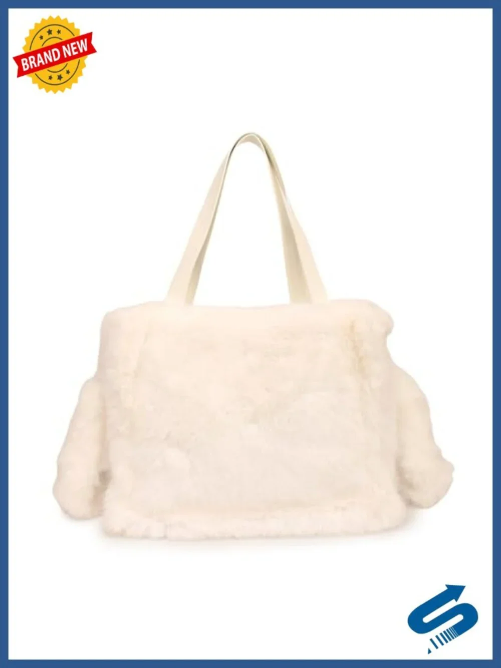Faux Fur Tote Bag Fluffy Winter Purse Women Top Handle Crossbody Handbag